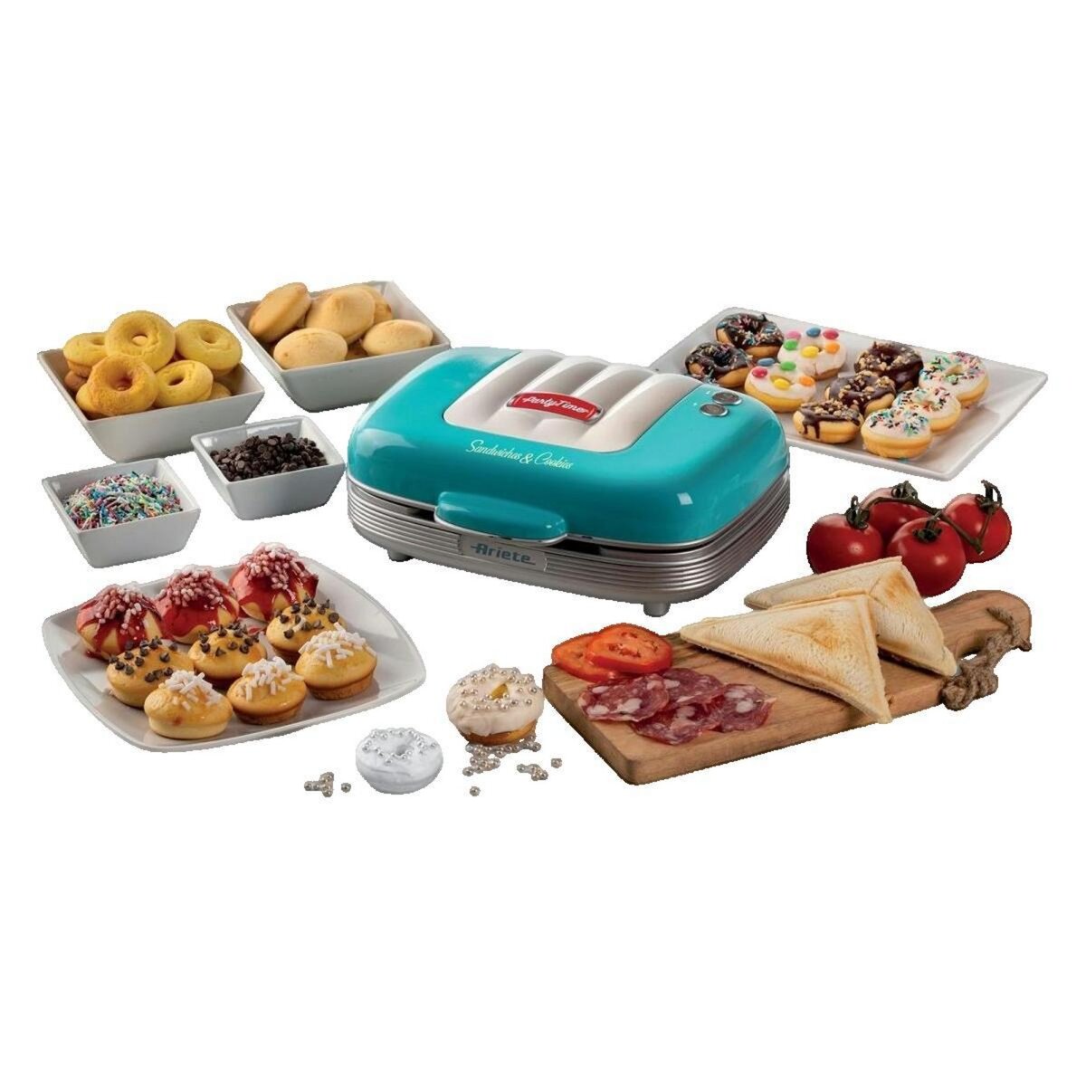 ARIETE Appareil à sandwichs 3 en 1 Ariete bleu