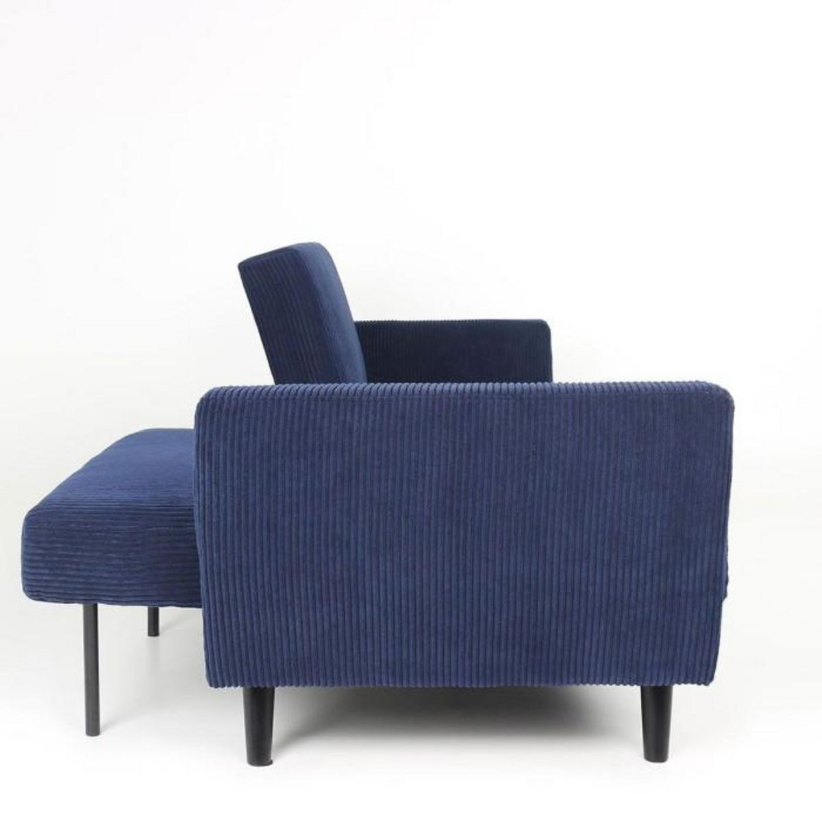 Paris Prix Canapé Convertible en Velours  Garry  220cm Bleu