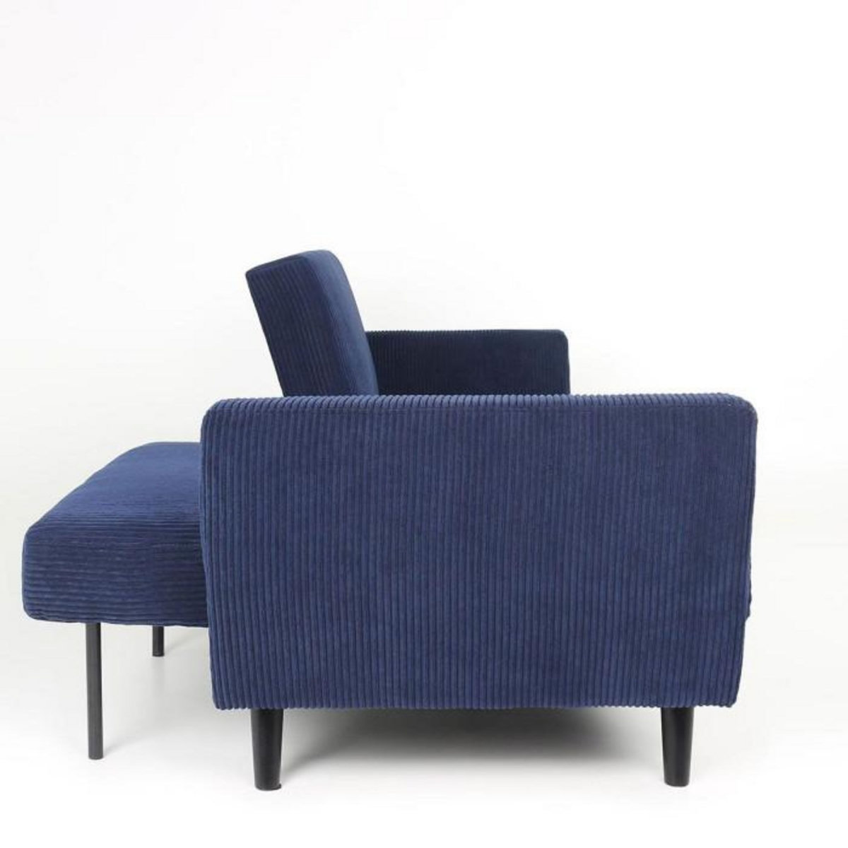 Paris Prix Canapé Convertible en Velours  Garry  220cm Bleu