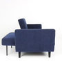 Voir la diapositive 6 : Paris Prix Canapé Convertible en Velours  Garry  220cm Bleu