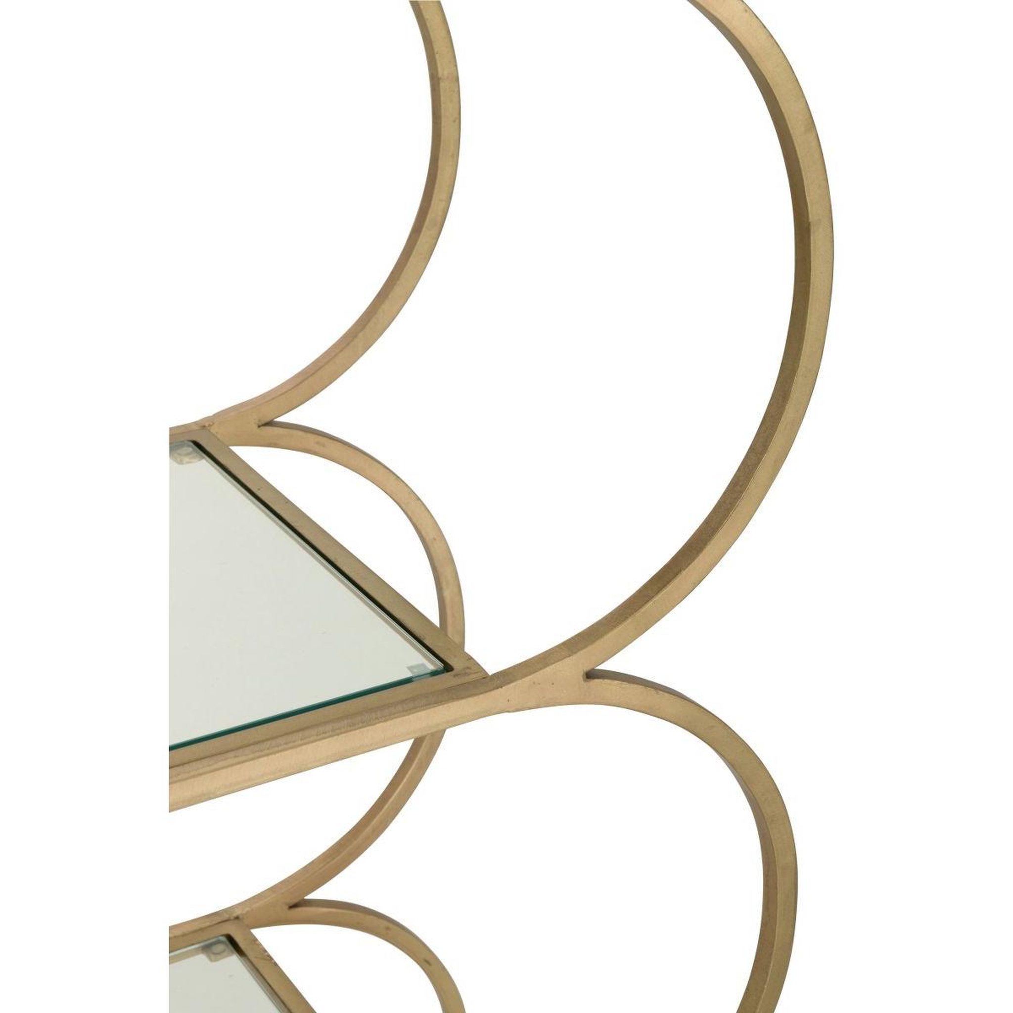 Voir la diapositive 6 : J-LINE Étagère design en verre  qasr  177cm doré