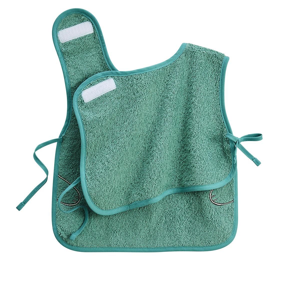 Petit Béguin Lot de 2 bavoirs bébé en éponge Cédric