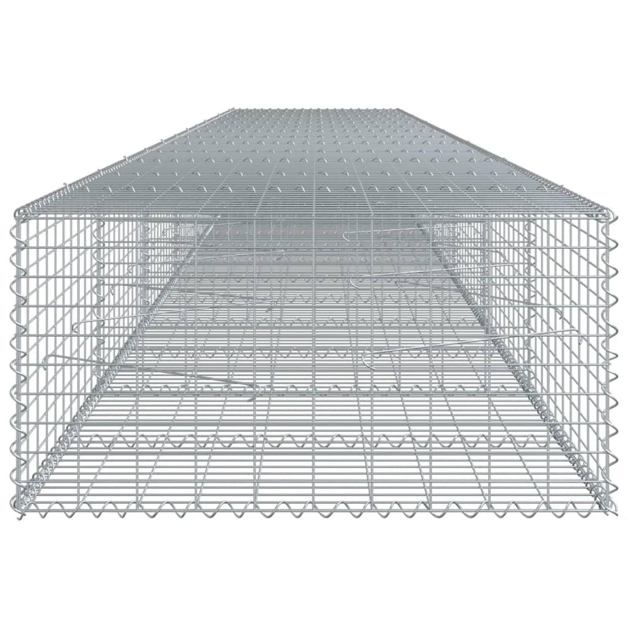 Voir la diapositive 4 : VIDAXL Panier gabion avec couvercle 700x100x50 cm fer galvanise