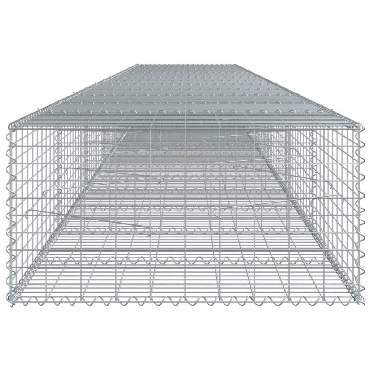 VIDAXL Panier gabion avec couvercle 700x100x50 cm fer galvanise