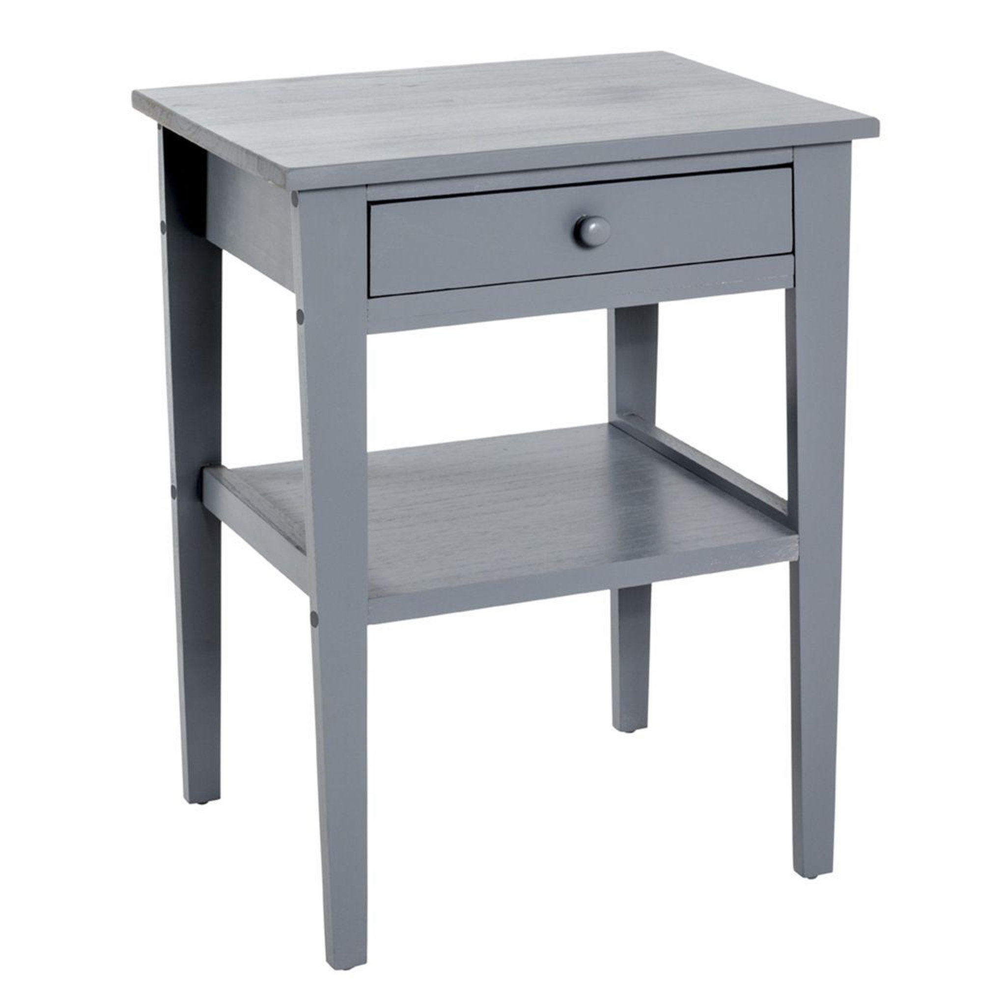Paris Prix Table de chevet 1 tiroir  bois  60cm gris