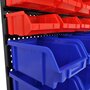 VIDAXL Jeu de paniers muraux de stockage Plastique 30pcs Bleu et rouge