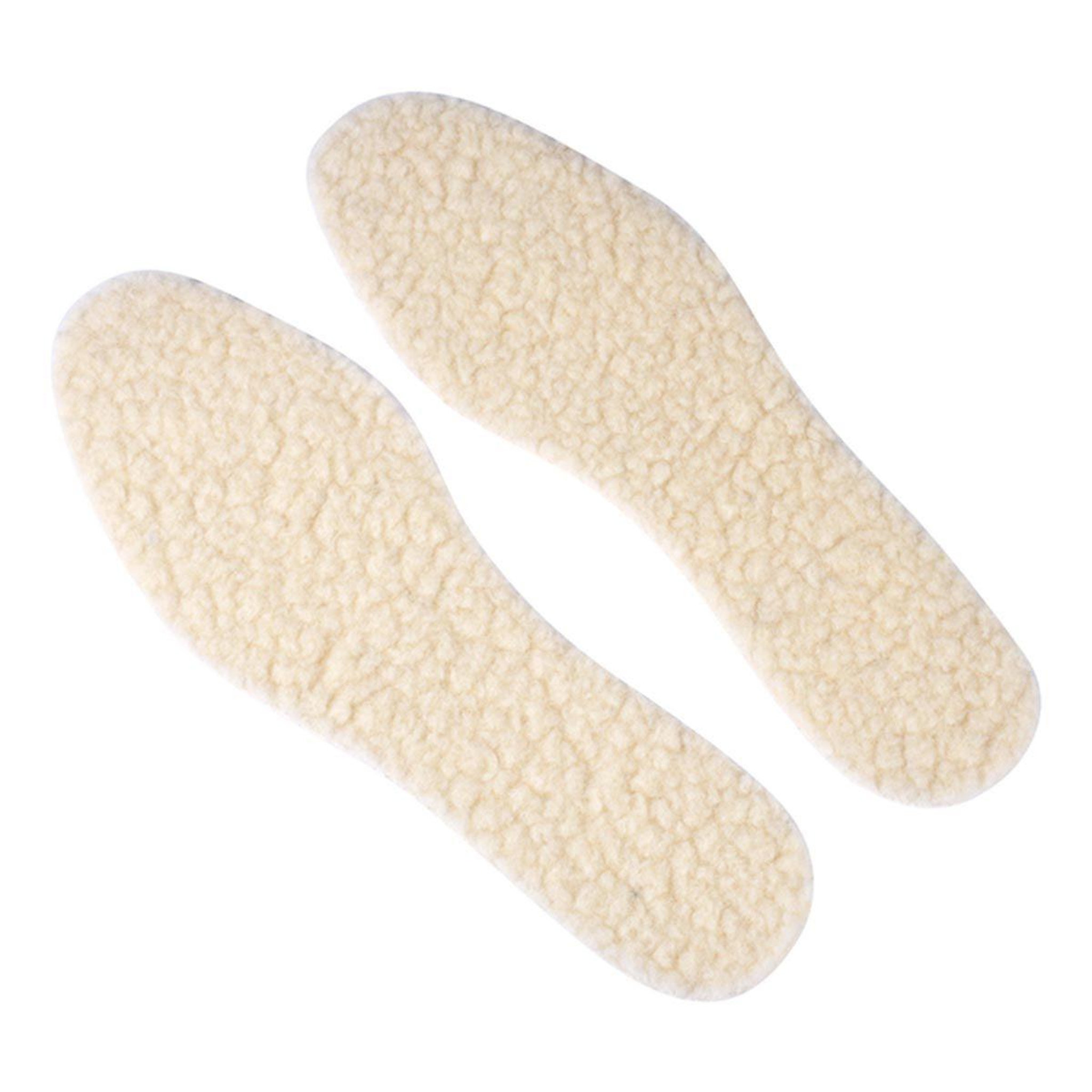 Voir la diapositive 1 : FLIPLESS Semelles chaussures  laine  taille 38/39 blanc