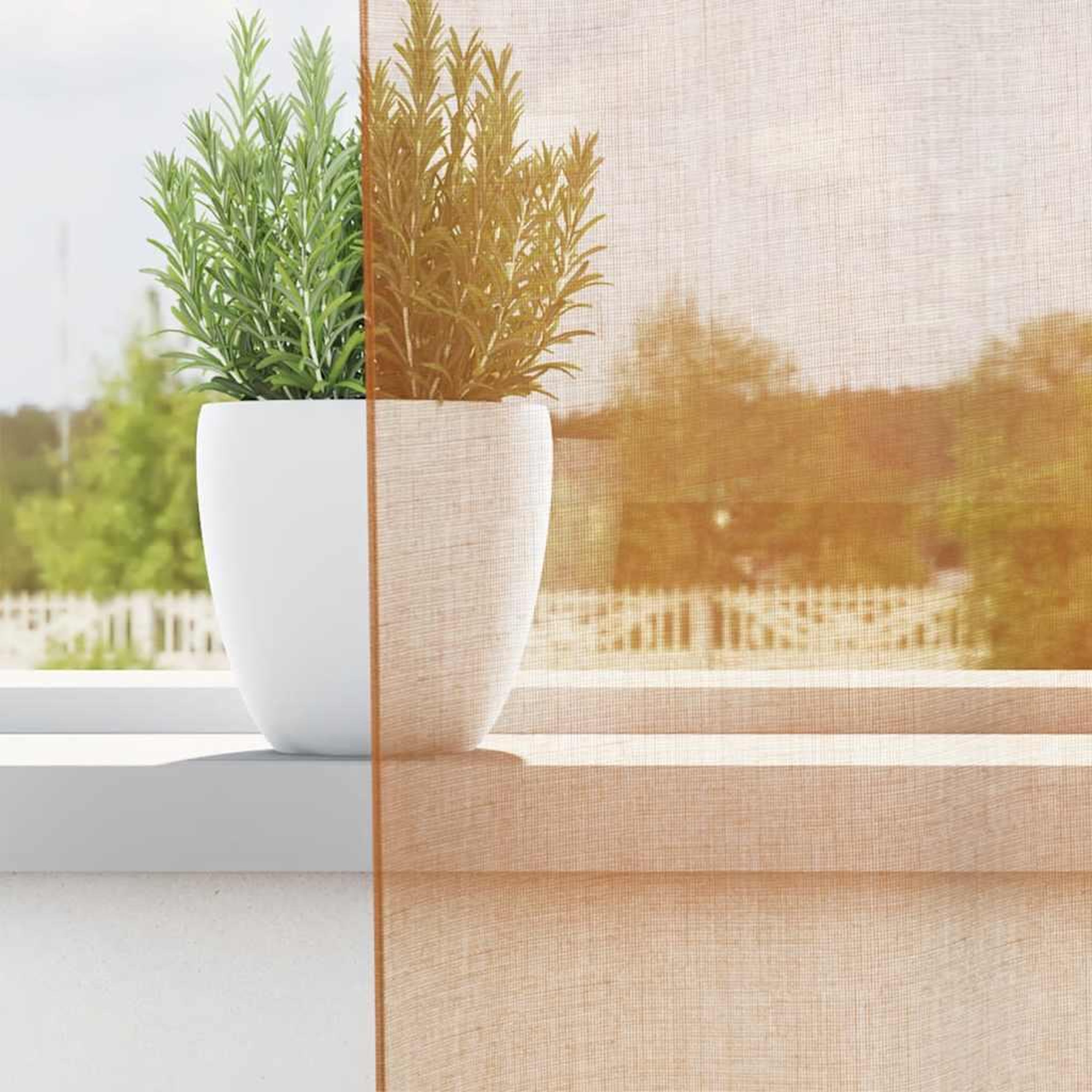 Voir la diapositive 3 : VIDAXL Rideaux en voile avec boucles 2 pcs terre cuite 140x225 cm