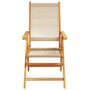 Voir la diapositive 4 : VIDAXL Chaises inclinables de jardin lot de 8 beige bois massif acacia