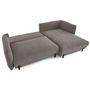 Voir la diapositive 2 : LISA DESIGN Gianni - canapé d'angle droit 4 places convertible avec coffre en tissu