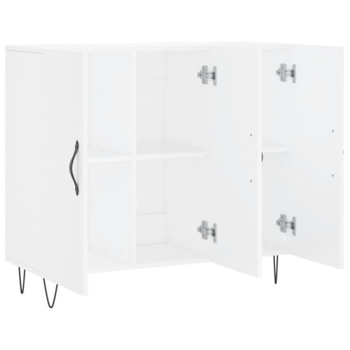 VIDAXL Buffet blanc 90x34x80 cm bois d ingénierie