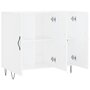 Voir la diapositive 5 : VIDAXL Buffet blanc 90x34x80 cm bois d ingénierie