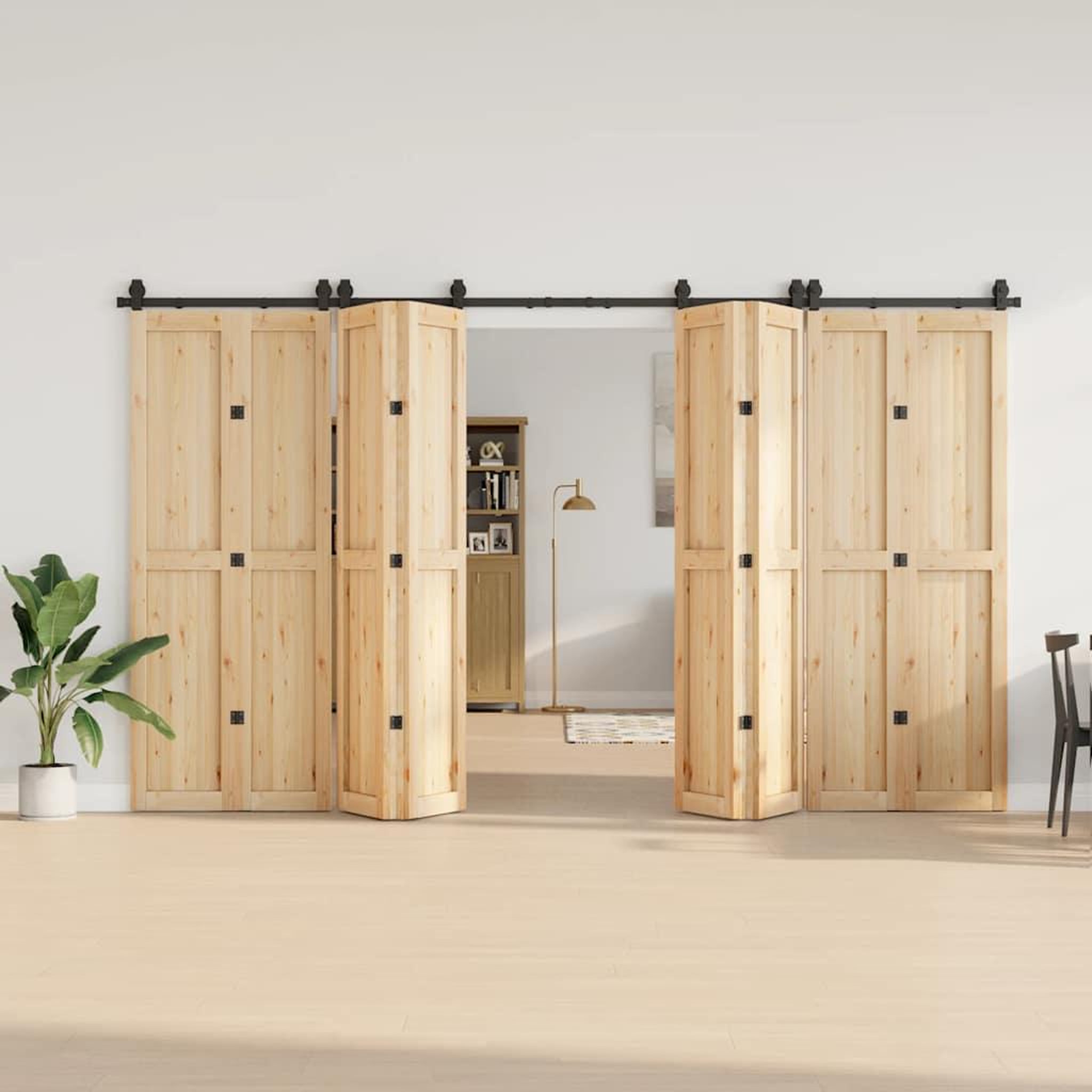Voir la diapositive 3 : VIDAXL Kit de quincaillerie de porte coulissante 366 cm acier noir