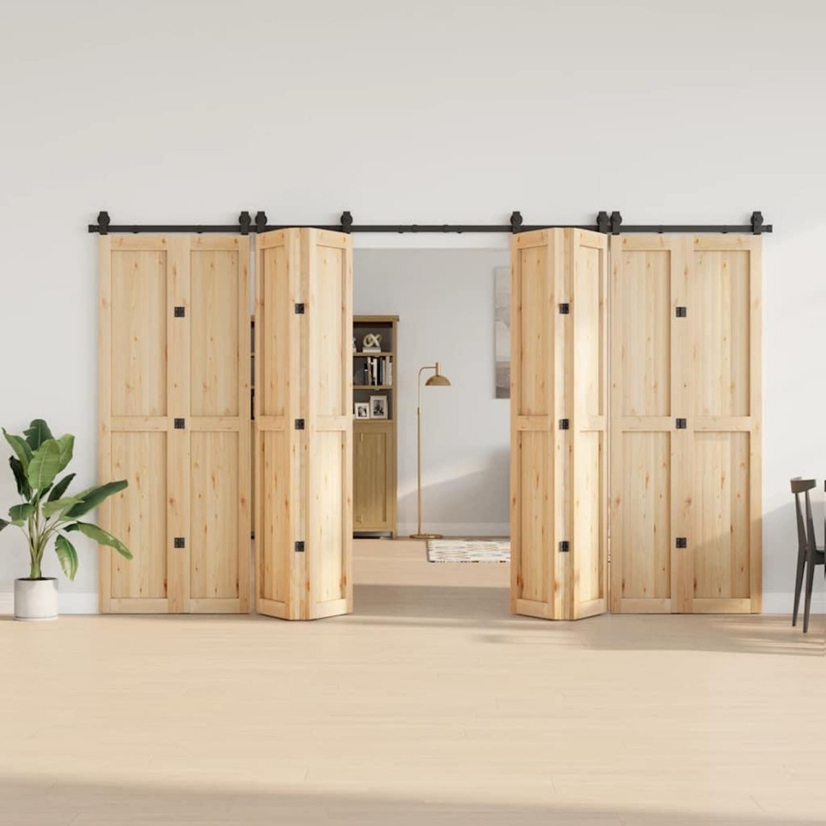 VIDAXL Kit de quincaillerie de porte coulissante 366 cm acier noir