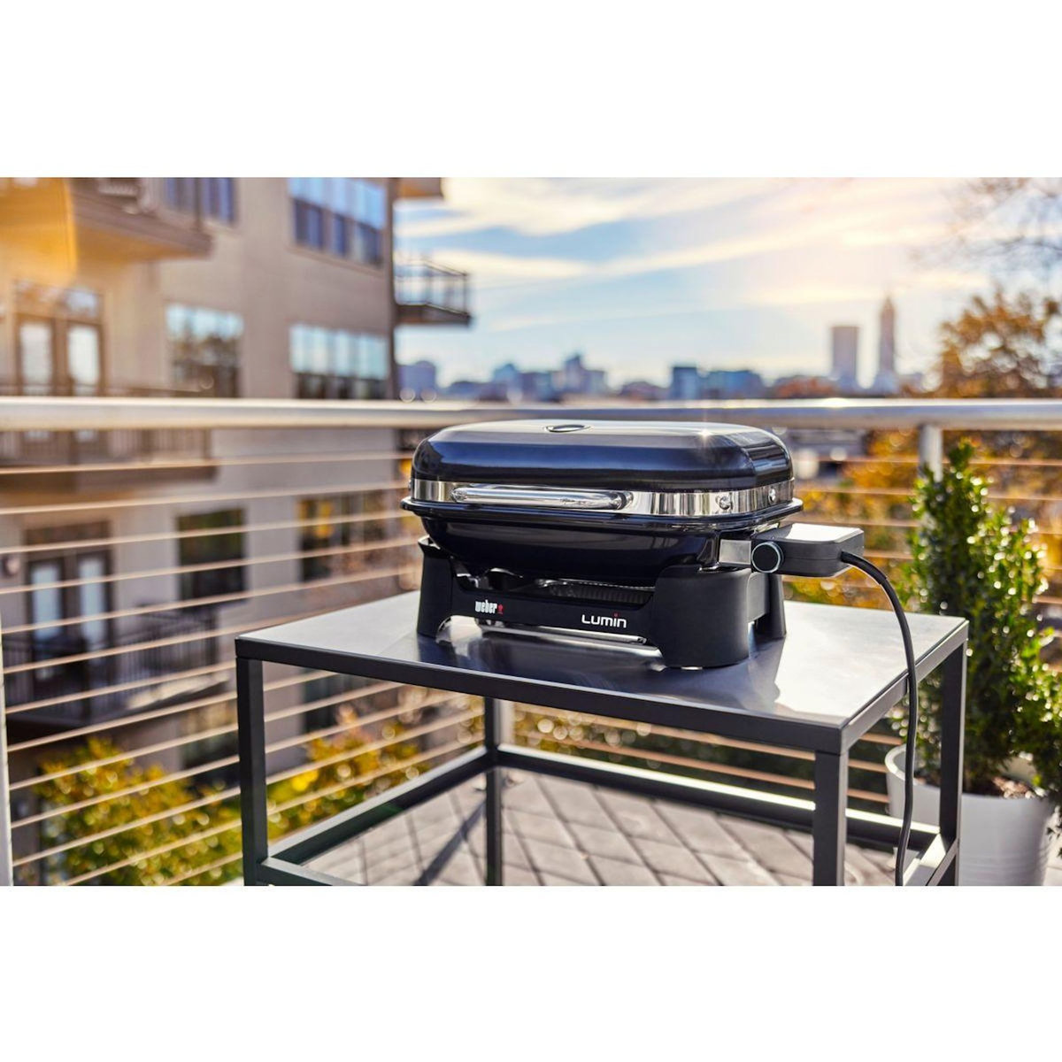 Weber Barbecue électrique Lumin Compact Black à poser, 43x28 cm