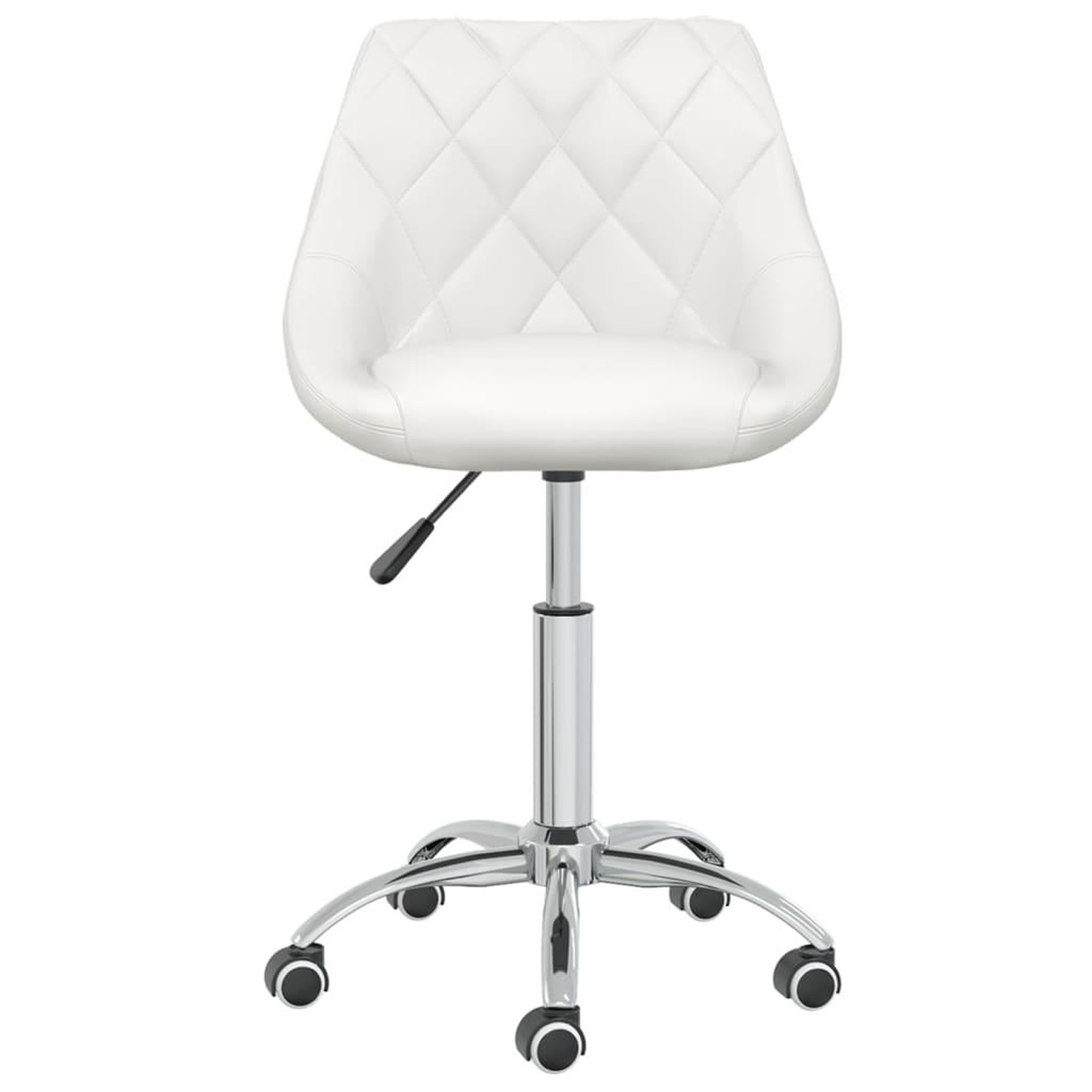 Voir la diapositive 2 : VIDAXL Chaises pivotantes a manger lot de 4 Blanc Similicuir