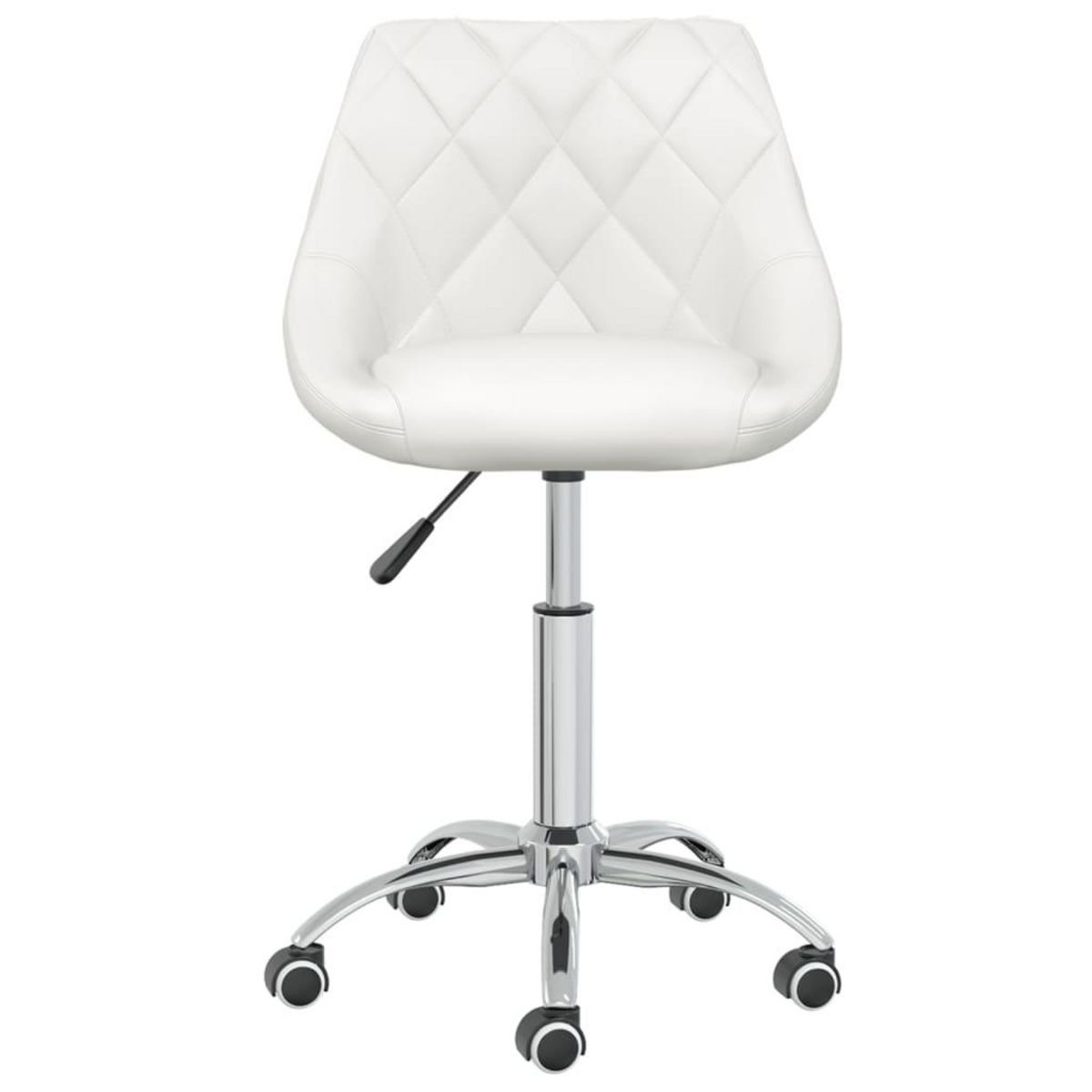VIDAXL Chaises pivotantes a manger lot de 4 Blanc Similicuir