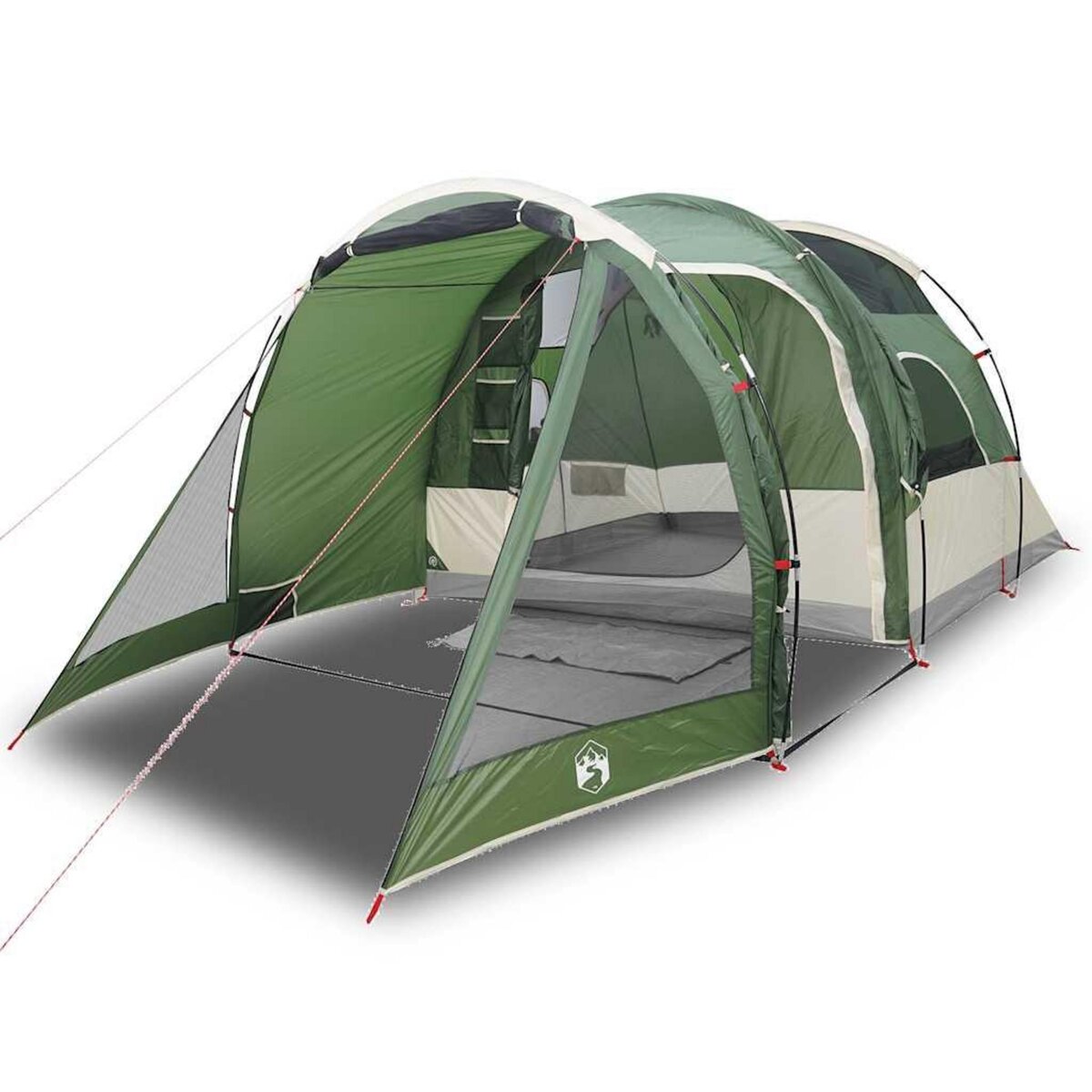 VIDAXL Tente de camping tunnel 4 personnes vert impermeable