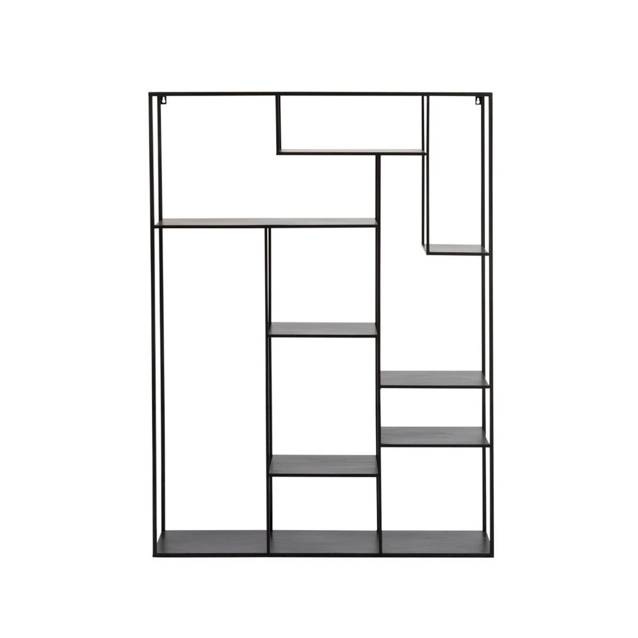 J-LINE Étagère rectangulaire en métal  rack  150cm noir