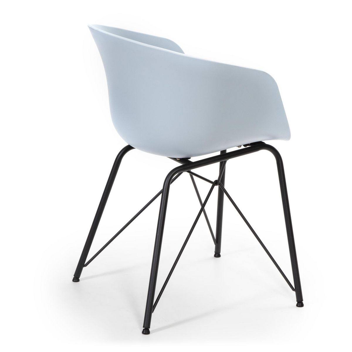 VS VENTA-STOCK Fauteuil pour Salle à Manger Alba Couleur Bleu, Assise rembourrée