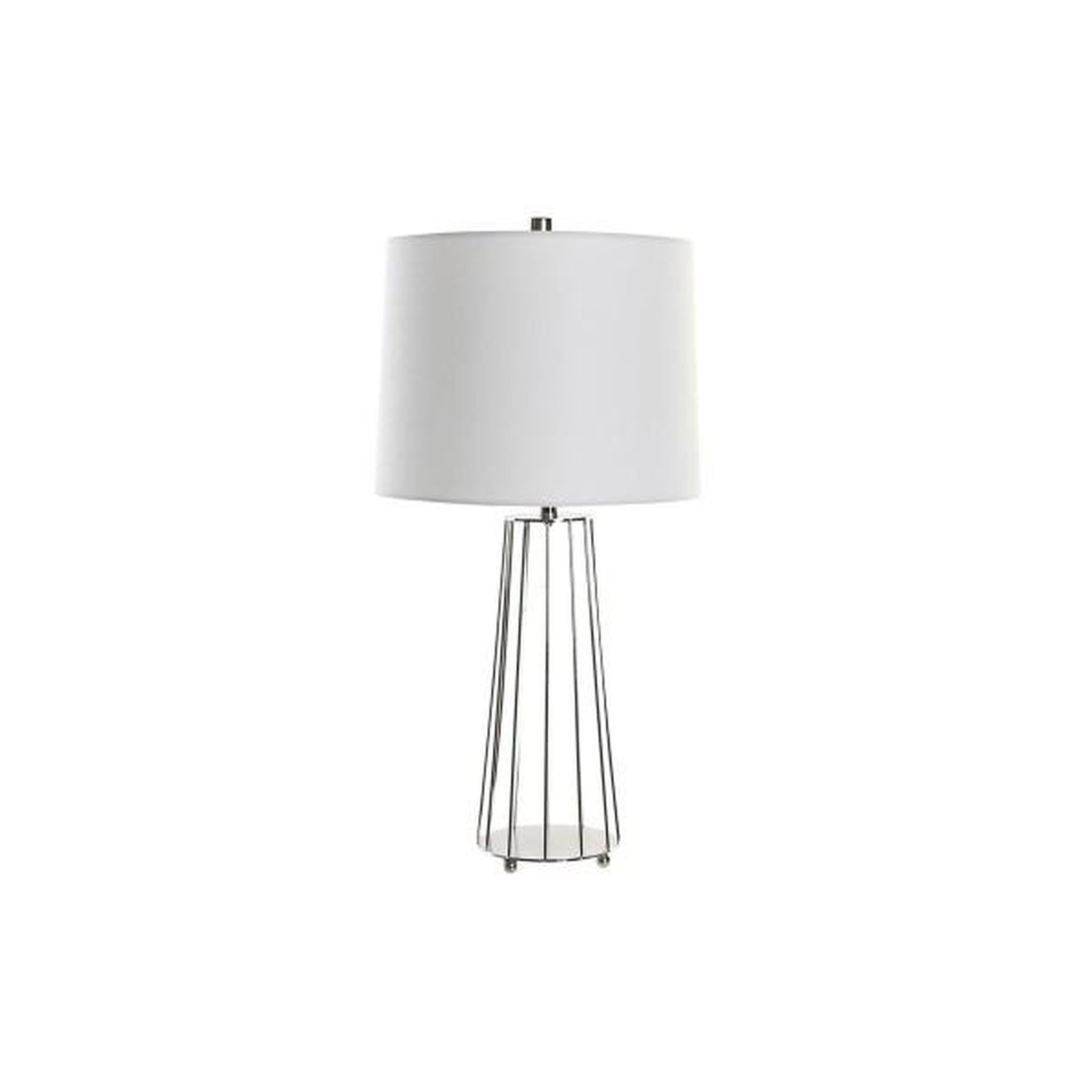 Voir la diapositive 1 : MARKET24 Lampe de bureau DKD Home Decor Métal Polyester Blanc 220 V 50 W (33 x 33 x 66 cm)