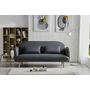 Voir la diapositive 2 : CONCEPT USINE Canapé convertible 3 places en tissu gris SOTCHI