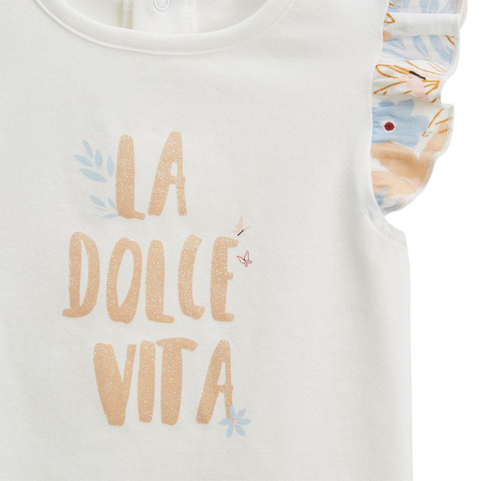 Voir la diapositive 3 : Petit Béguin Lot de 2 t-shirts enfant manches courtes praline