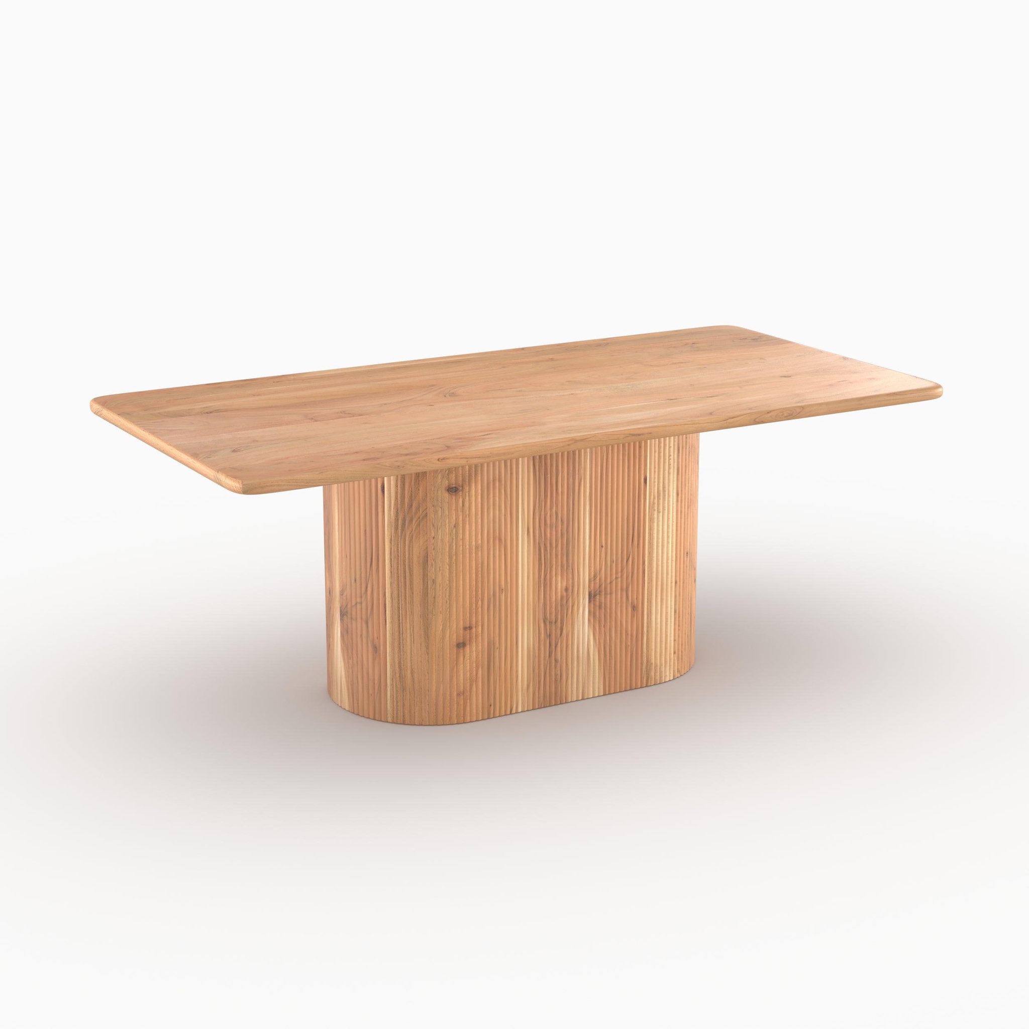 MAISON PAVANE Table rectangulaire en bois massif d'acacia 6 places-june