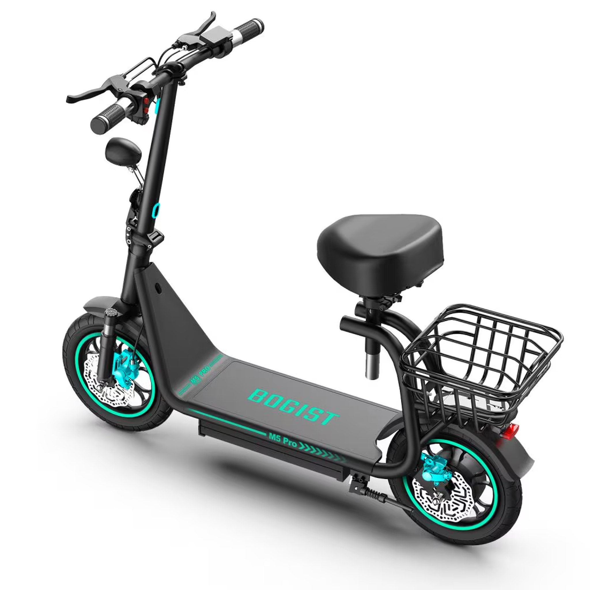 Voir la diapositive 6 : BOGIST Trottinette électrique pliable BOGIST M5 Pro avec siège et panier