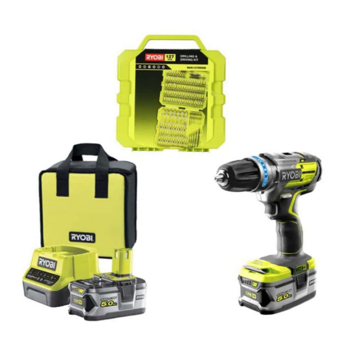 Ryobi Pack RYOBI Perceuse-visseuse à percussion R18PD7-0 Brushless OnePlus  sans batterie ni chargeur - Co pas cher 