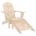 VIDAXL Chaise de jardin Adirondack avec pouf bois de sapin solide
