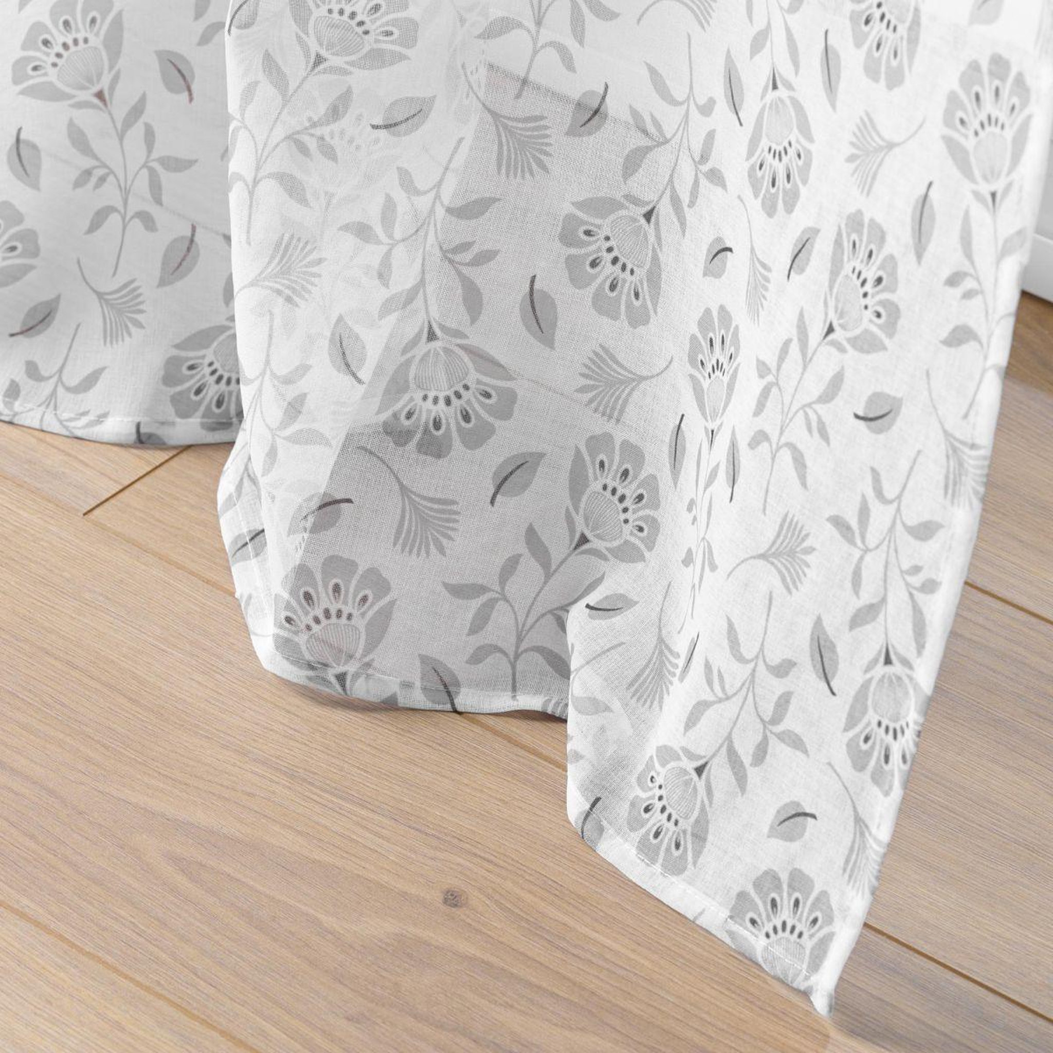 Voir la diapositive 4 : Douceur d'Intérieur Rideau voilage à œillets  flavie  140x240cm gris