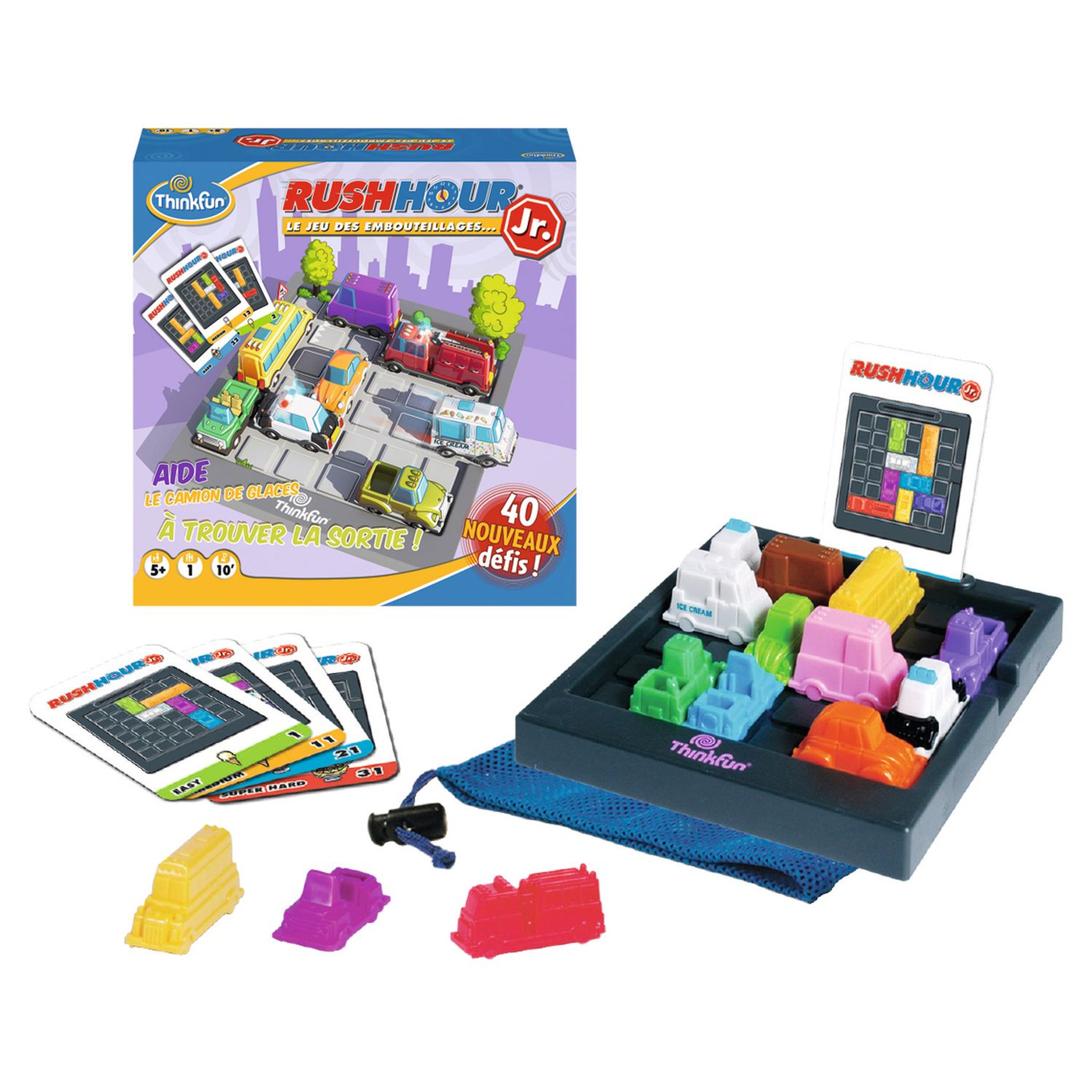 Voir la diapositive 2 : RAVENSBURGER Jeu Rush Hour junior - Le jeu des embouteillages