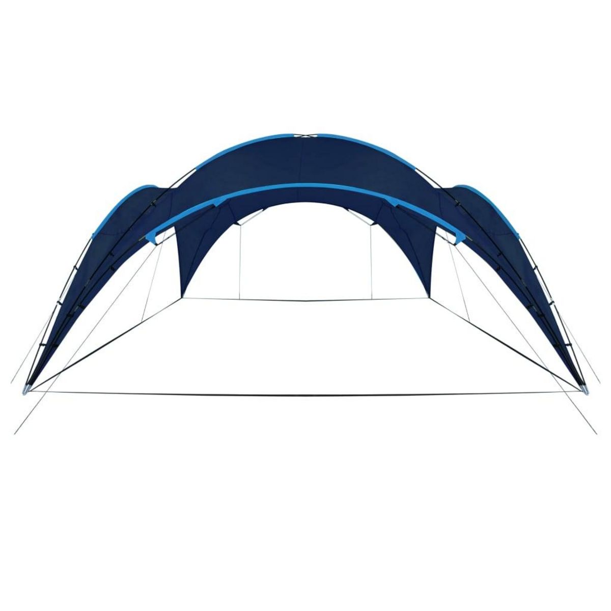 VIDAXL Arceau de tente de reception 450x450x265 cm Bleu fonce