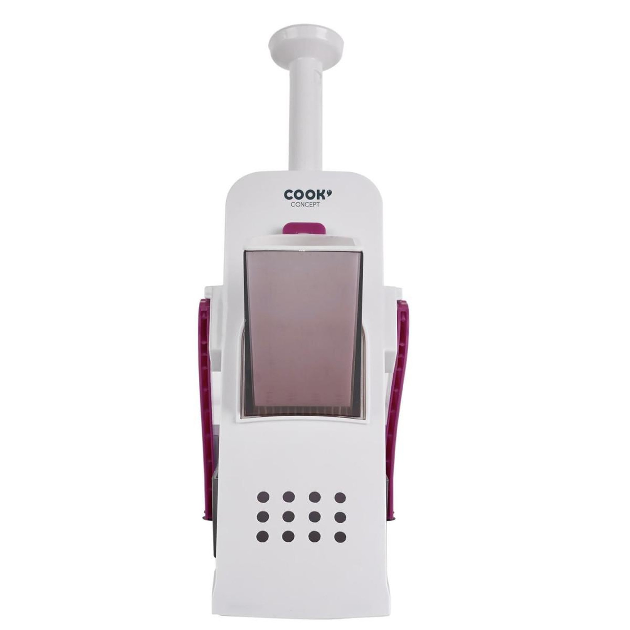 Voir la diapositive 3 : COOK CONCEPT Mandoline avec manche  4 en 1  33cm bordeaux
