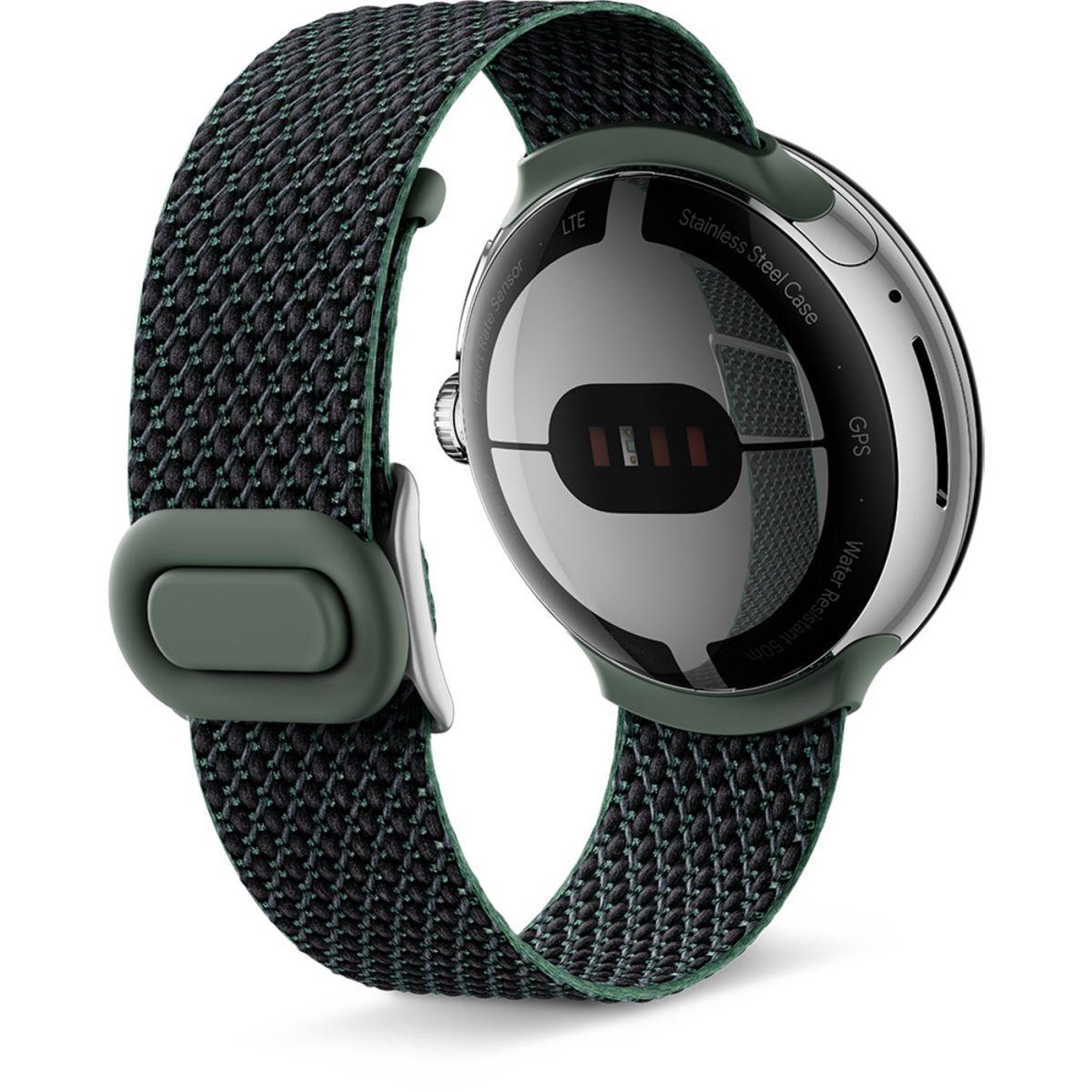 Voir la diapositive 2 : GOOGLE Bracelet Pixel Watch Bands Textile vert