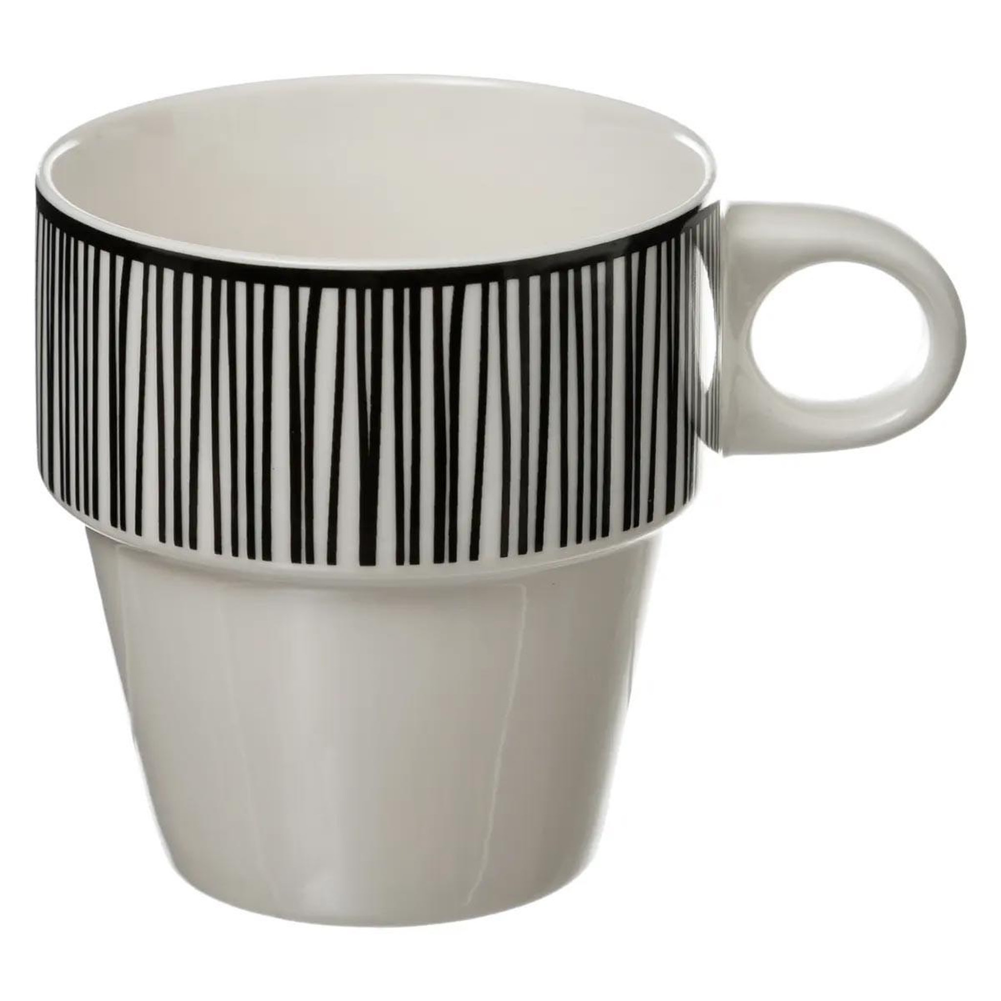 Voir la diapositive 4 : SECRET DE GOURMET Lot de 4 mugs sur rack  bohemia  26cl blanc
