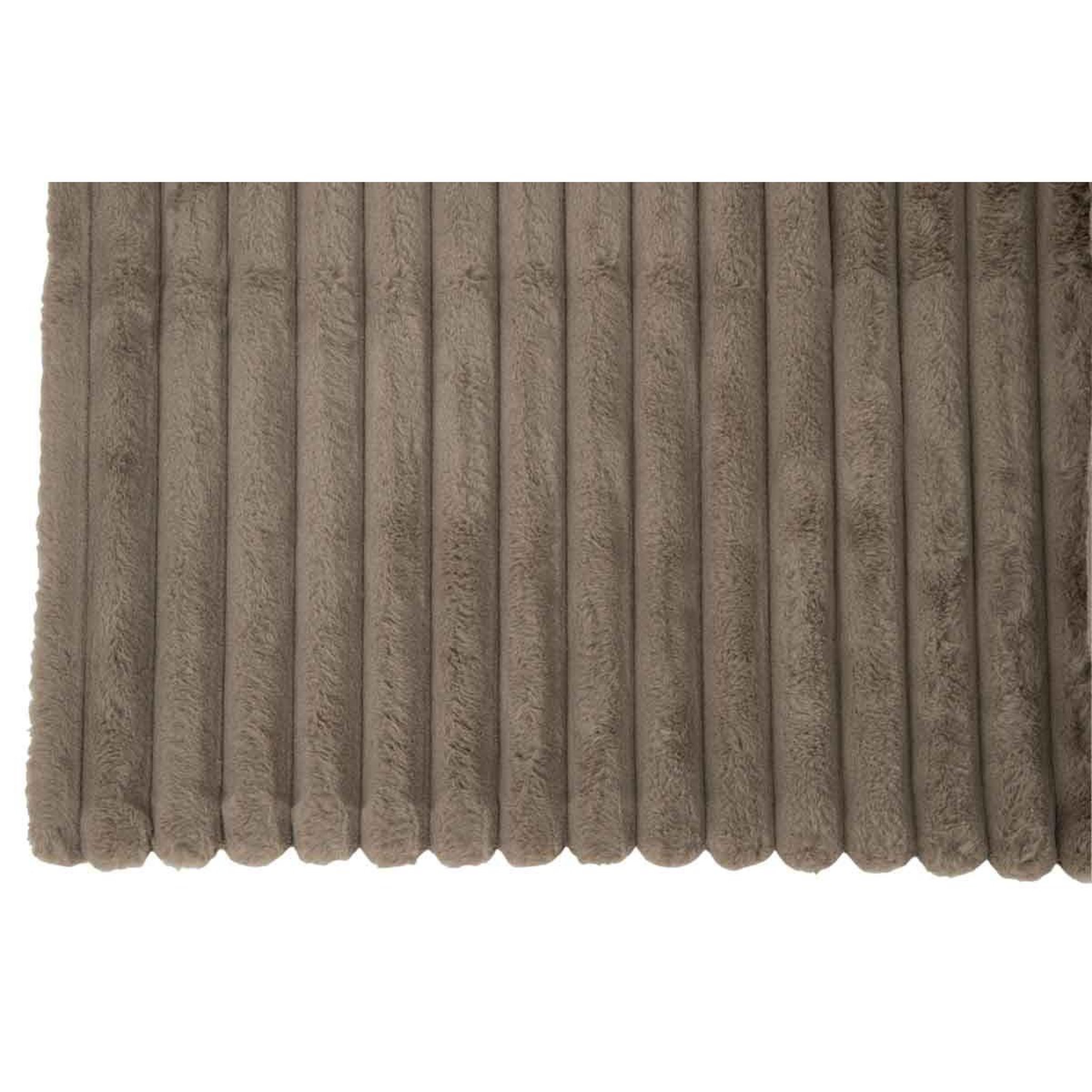 Voir la diapositive 2 : J-LINE Plaid design uni  corduroy  130x180cm gris