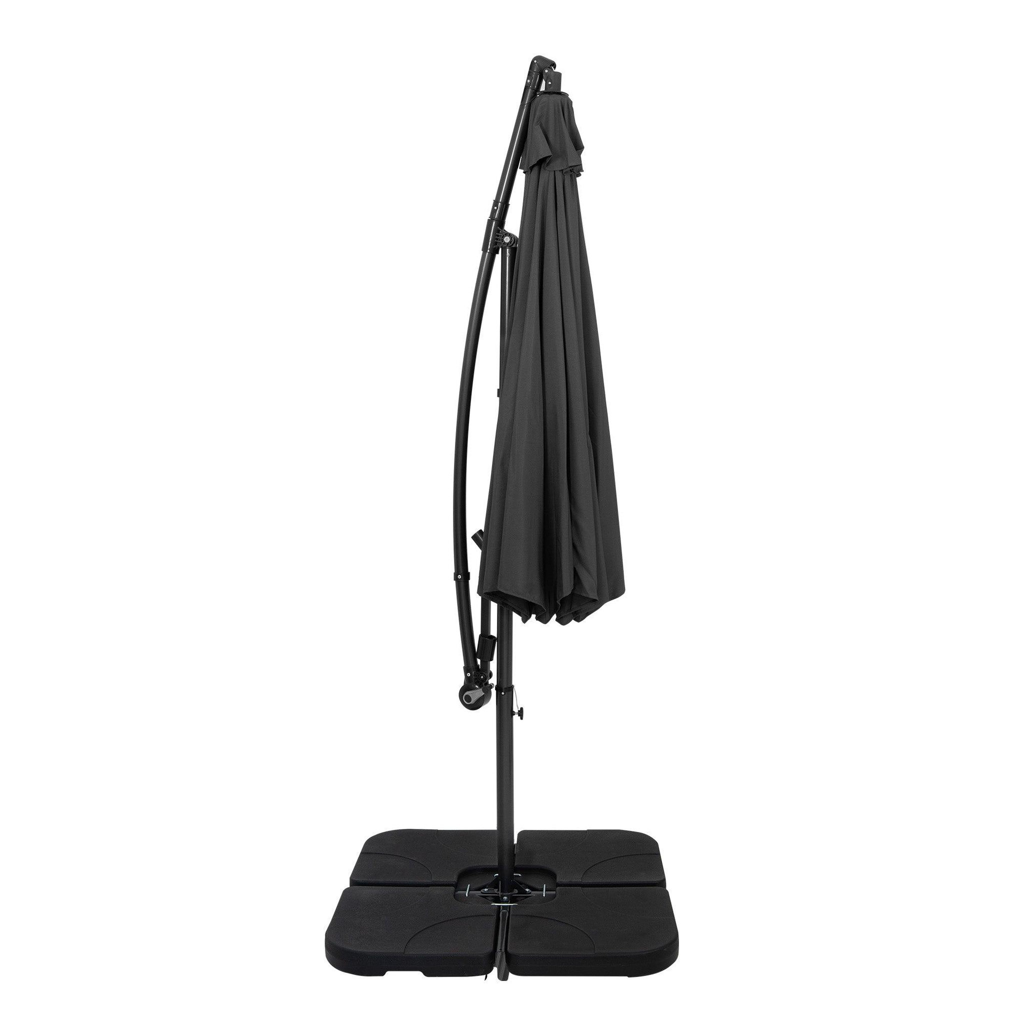 Voir la diapositive 2 : Monster Parasol Banane à Mât Déporté 3 m & Pied Carré