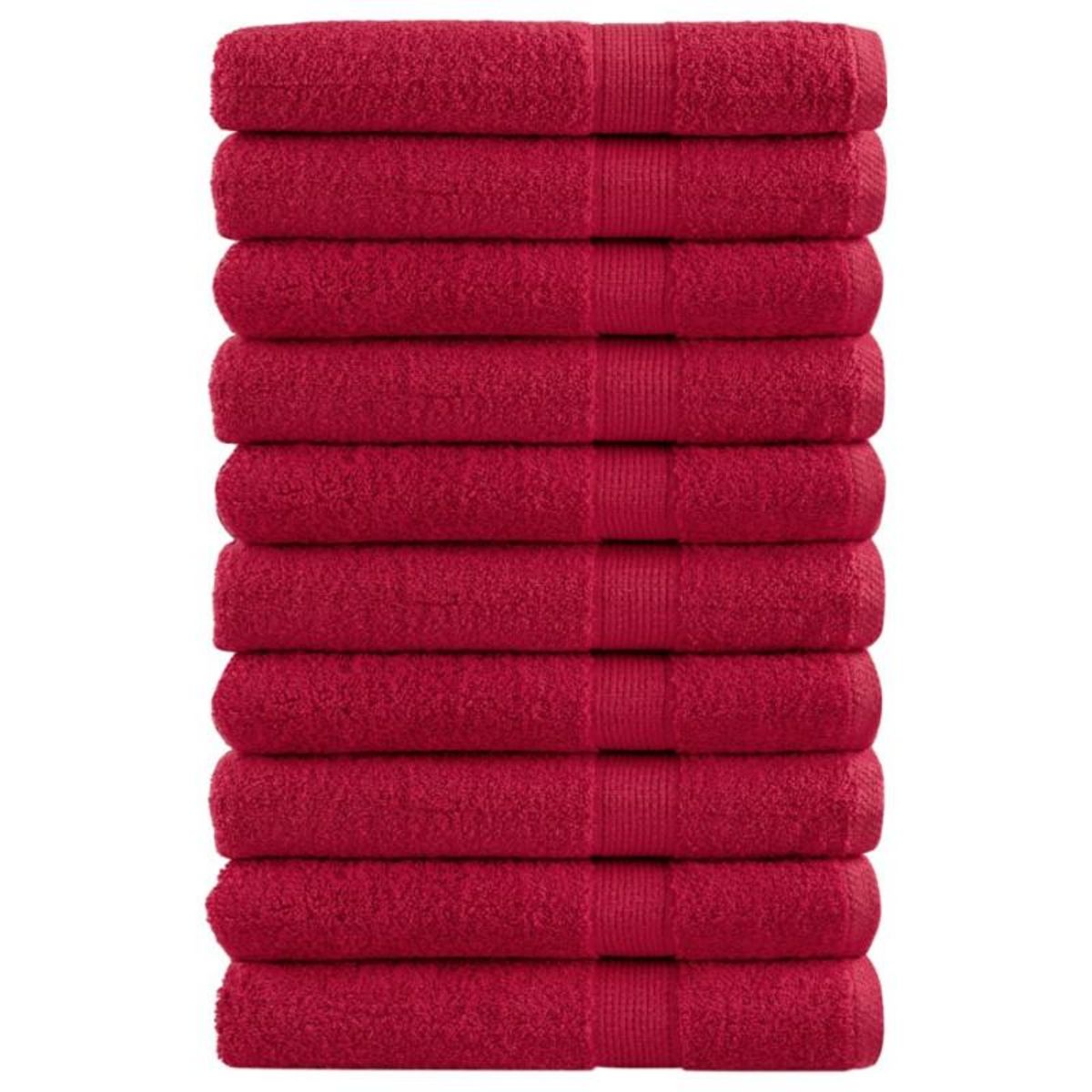 VIDAXL Serviettes de qualité supérieure SOLUND 10 pcs rouge 600 g m²