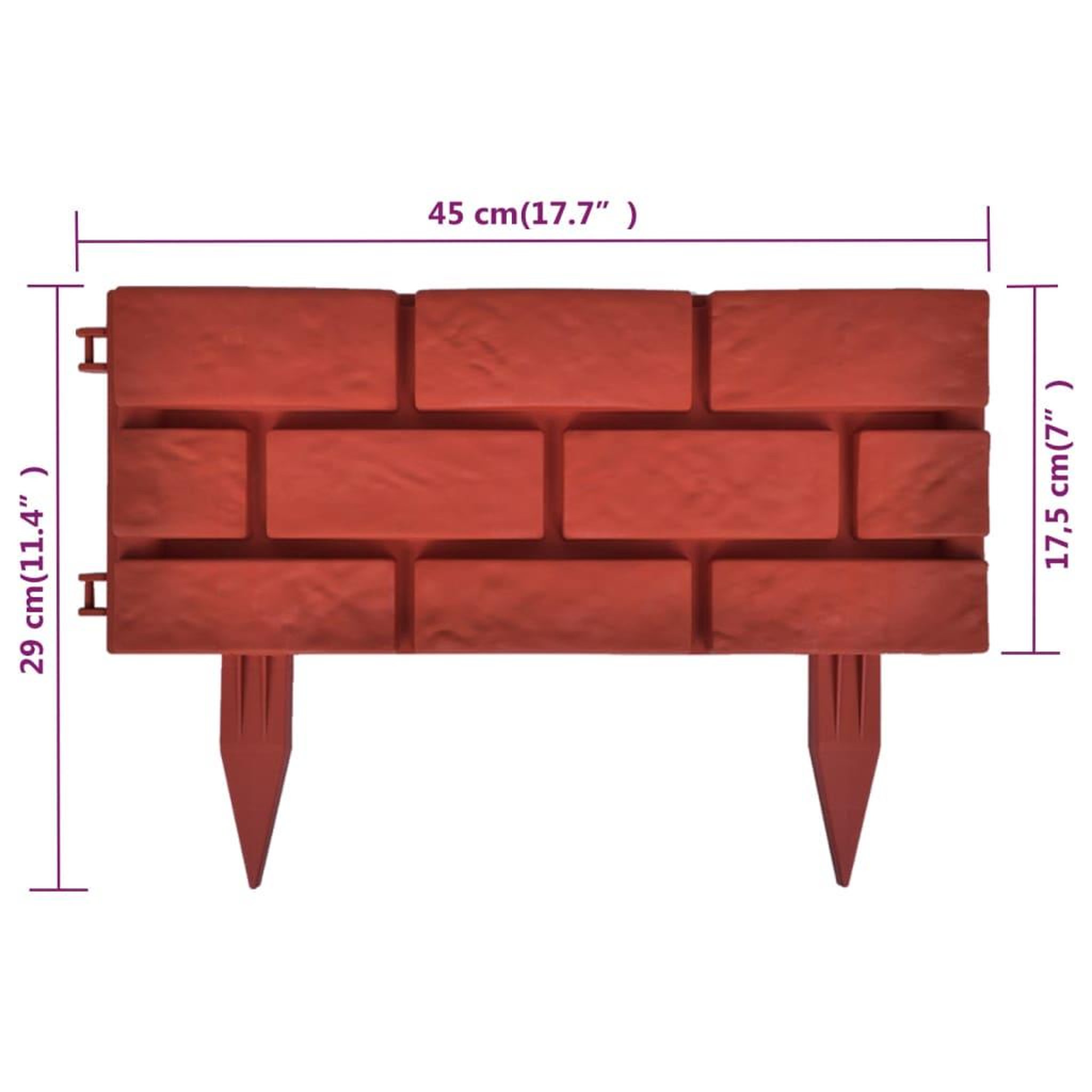 Voir la diapositive 6 : VIDAXL Cloture de jardin avec design de briques 11 pcs
