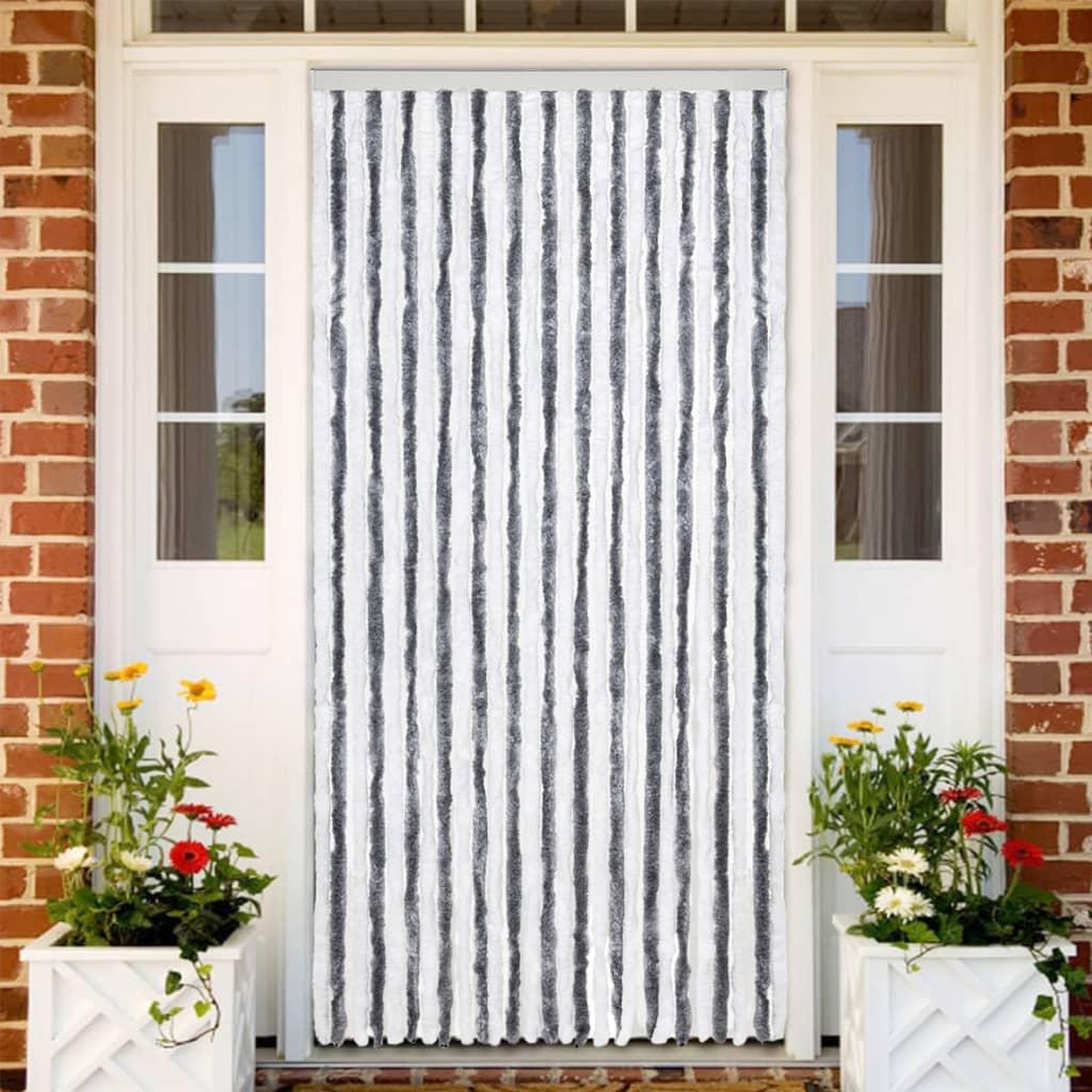 Voir la diapositive 1 : VIDAXL Moustiquaire gris et blanc 118x220 cm chenille
