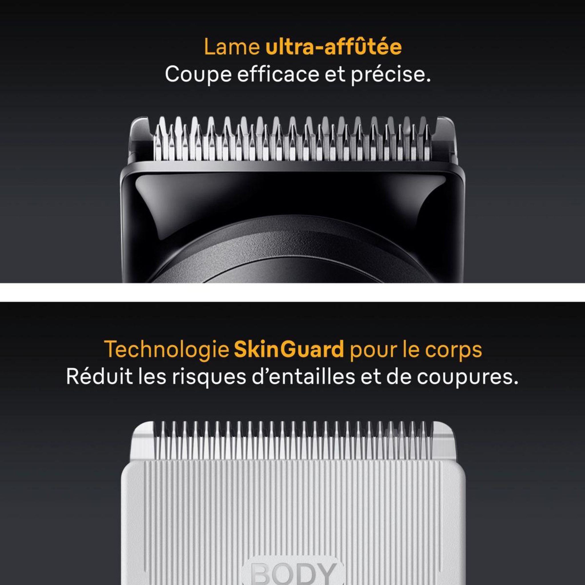 Voir la diapositive 4 : BRAUN Tondeuse multi usages aio5560, 14 hauteurs de coupe, précision 0,5 mm, autonomie 120 mn