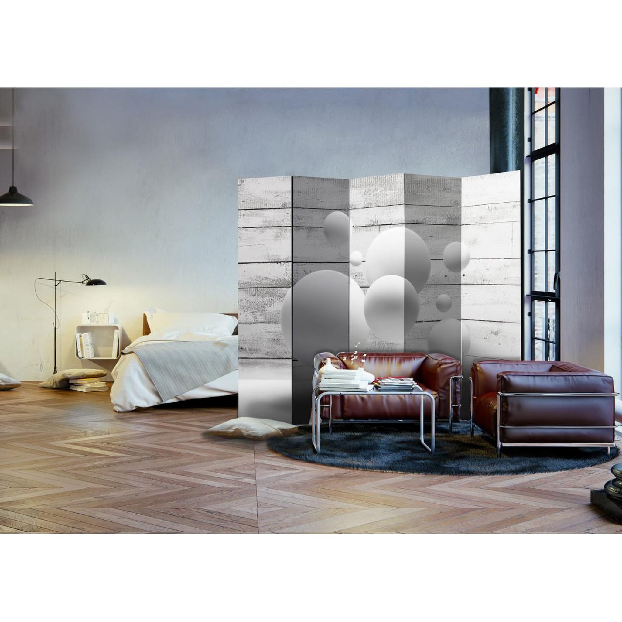 Voir la diapositive 2 : Paris Prix Paravent 5 volets  balls ii  172x225cm