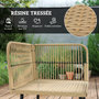 Voir la diapositive 5 : OUTSUNNY Ensemble salon de jardin d'angle 5 places avec table basse et coussins beige résine tressée effet rotin