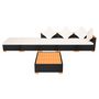 Voir la diapositive 5 : VIDAXL Salon de jardin 6 pcs avec coussins resine tressee noir