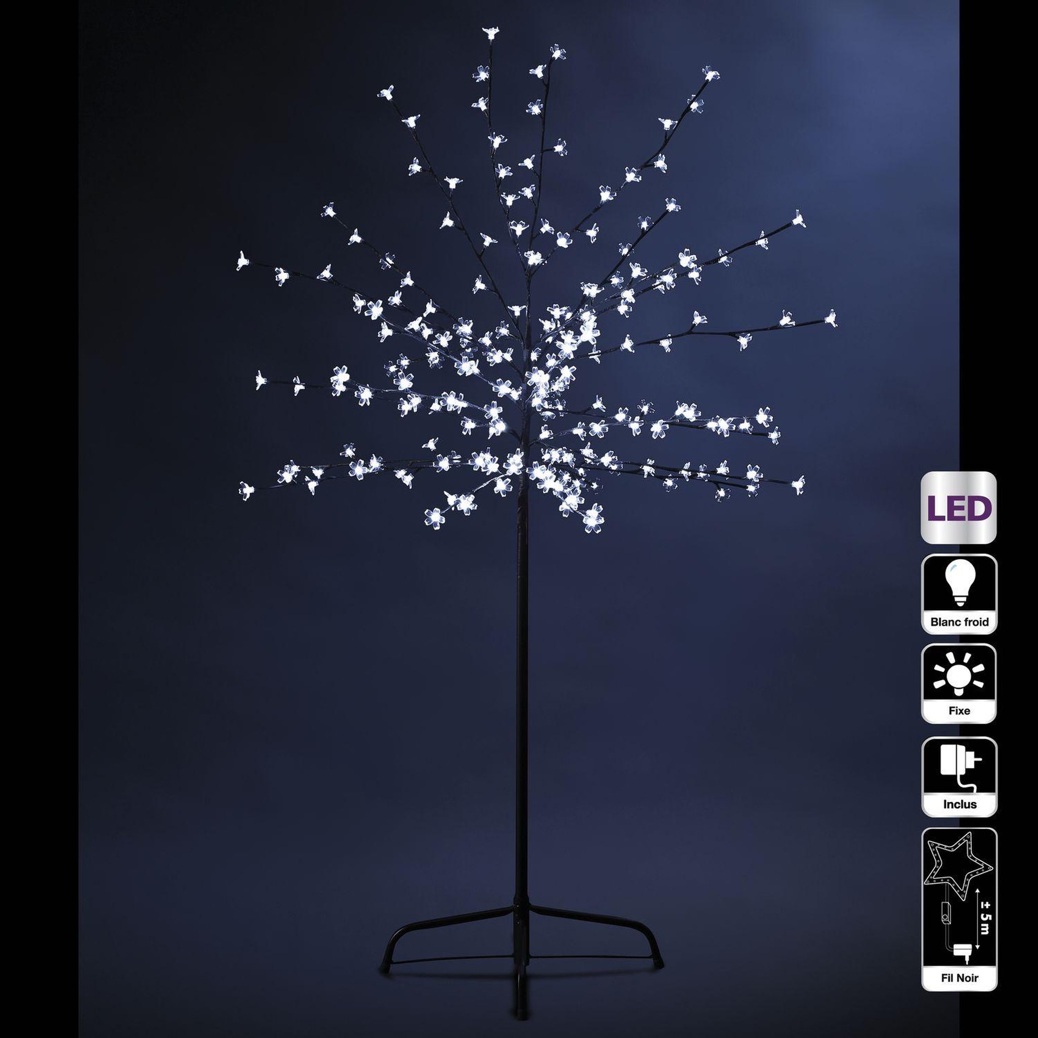 Voir la diapositive 2 : FEERIC LIGHT & CHRISTMAS Arbre lumineux décoratif Prunus - 200 LED - Lumière blanche