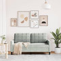 Voir la diapositive 3 : VIDAXL Canape a 2 places Gris clair 140 cm Velours