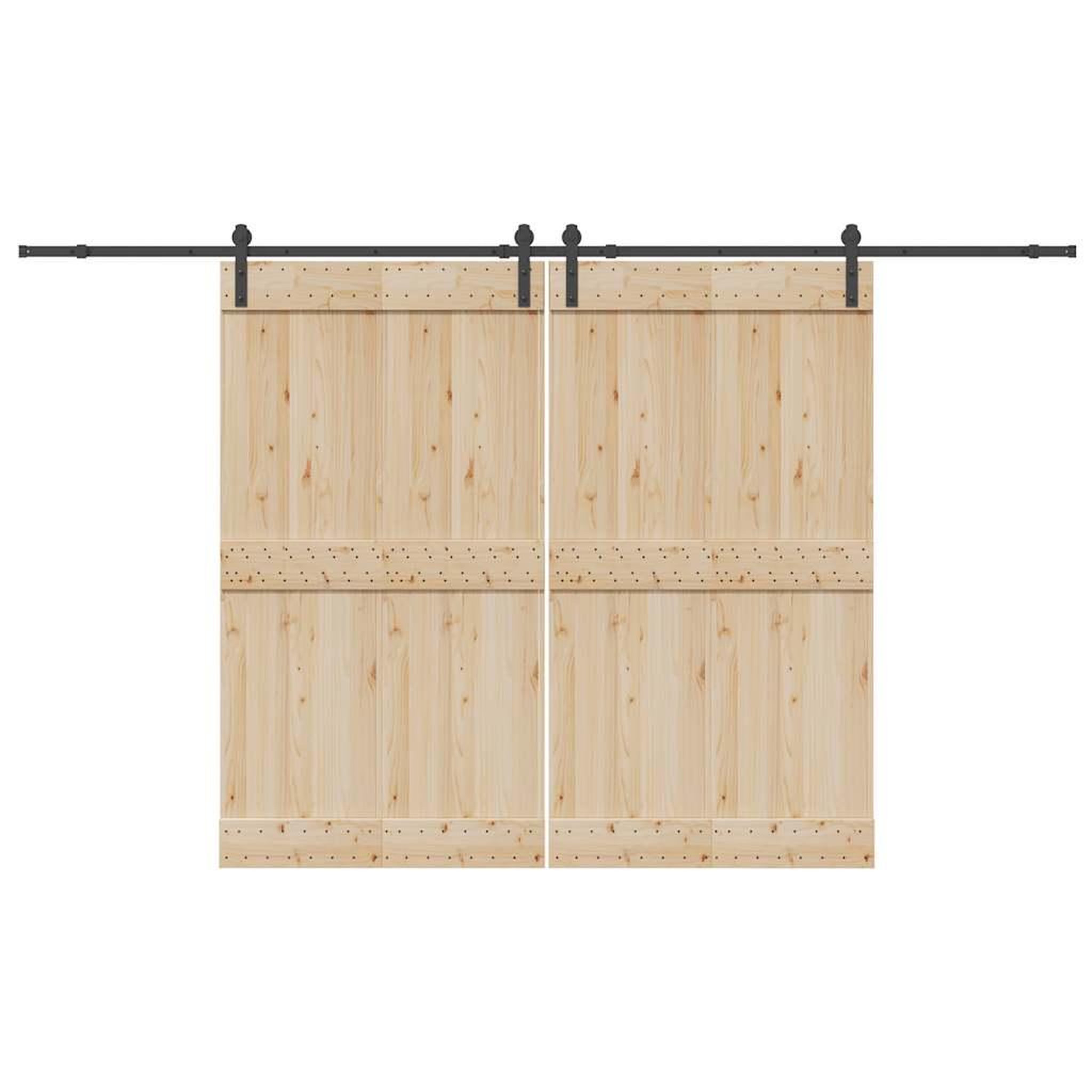 VIDAXL Kit de quincaillerie de porte coulissante 366 cm acier noir