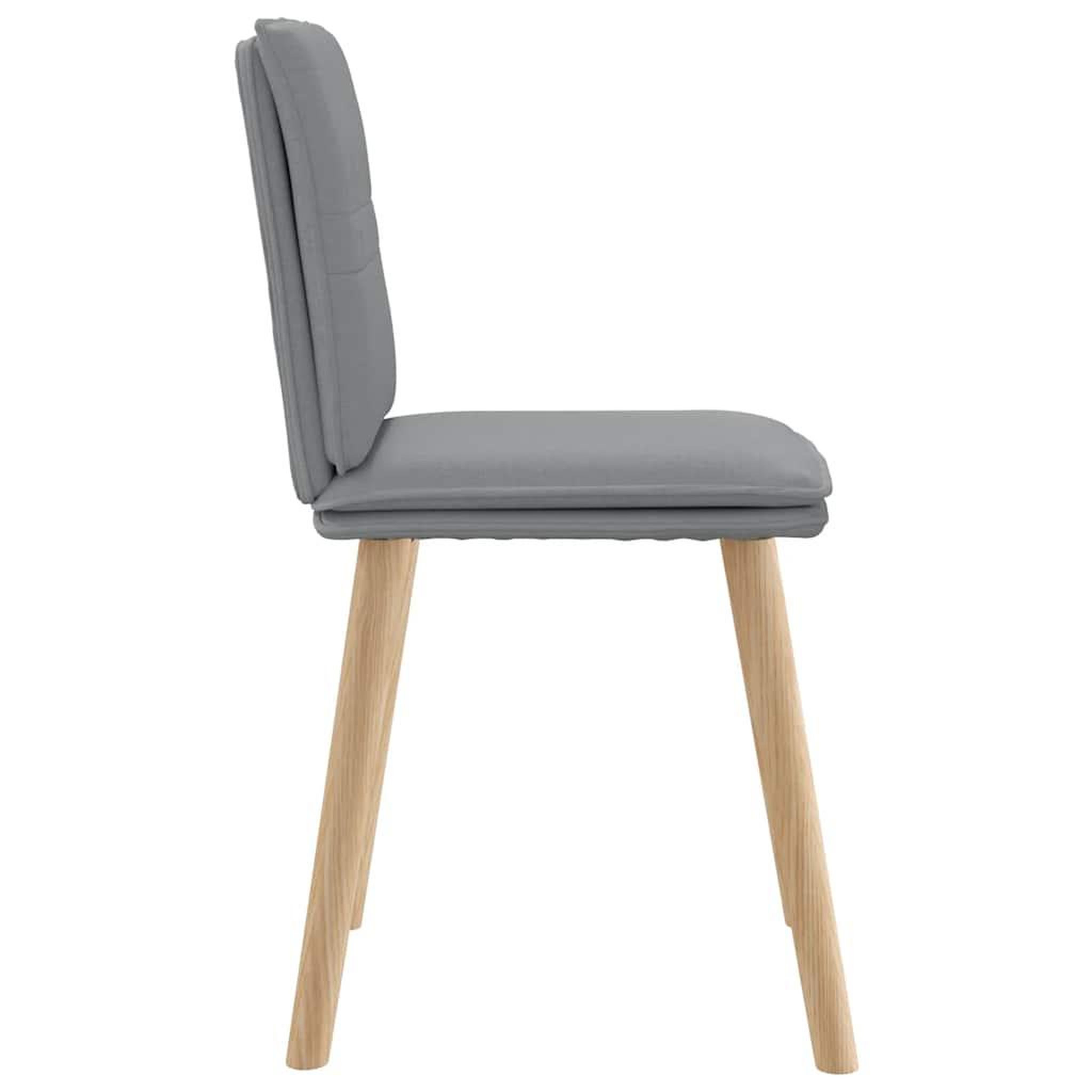 Voir la diapositive 5 : VIDAXL Chaises a manger lot de 2 gris clair tissu